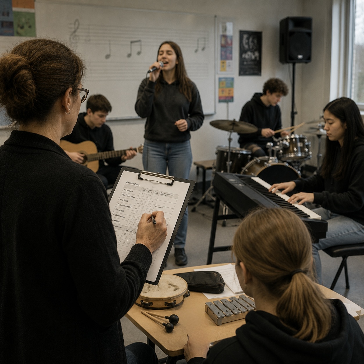 Urheberschaft ermöglichen, Leistung bewerten – Partizipative Leistungsbewertung bei Improvisation und Komposition